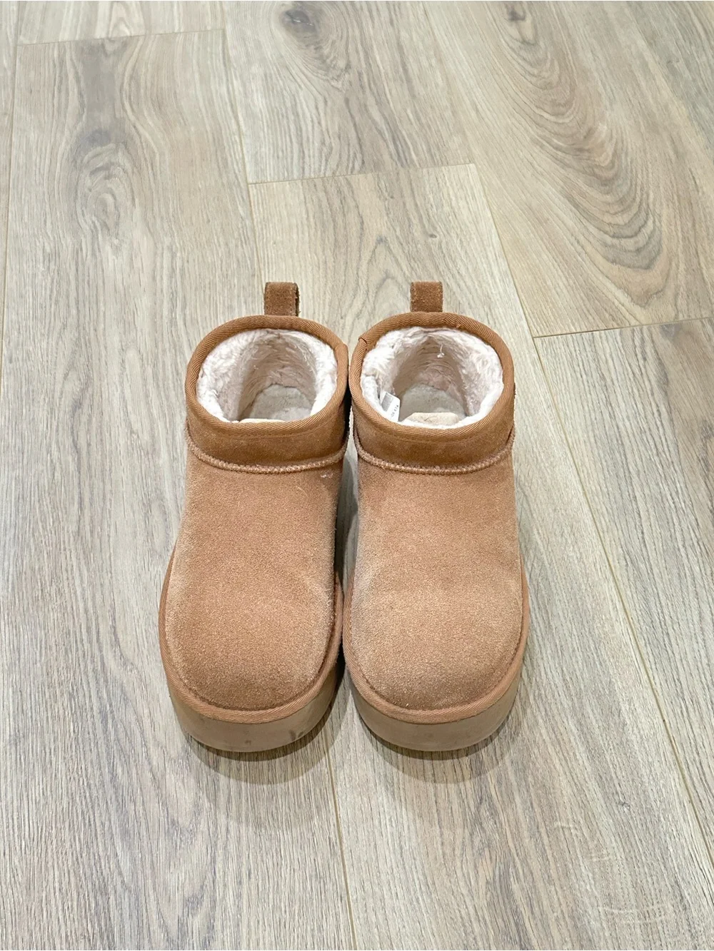 UGG Kids Chestnut Suede Cozy Slip-On Ankle Booties